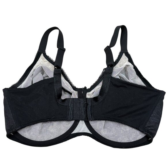 Wacoal Retro Chic 855186 Black Lace Wireless Bra US 38G Sheer Mesh - Picture 4 of 5